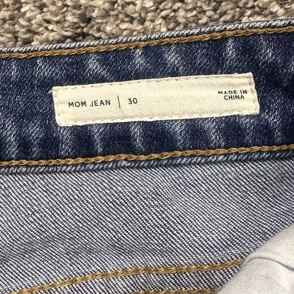 Pacsun Mom Jeans Size 30 Medium Wash High Rise Stretch Zip Fly Cotton Blue Women - Picture 9 of 10